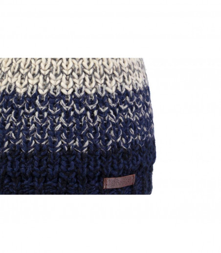 gorro pompón niño azul